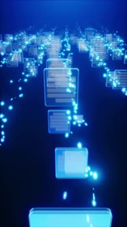 Futuristic Blue Digital Data Flow Background