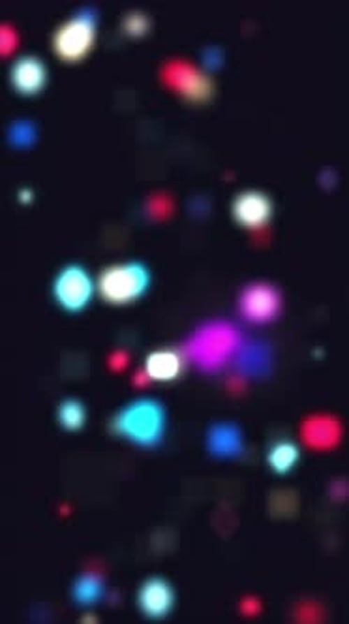 Vertical Colorful Bokeh Lights Motion Background