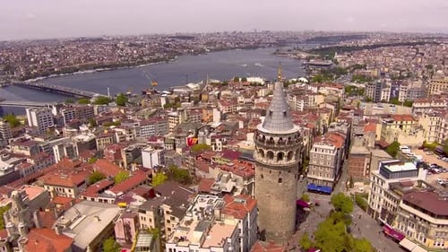 Istanbul Galata Tower and Bosphorus