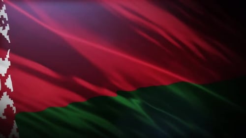 Realistic Waving Flag of Belarus Animation