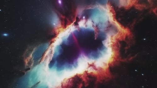 Vibrant Deep Space Nebula Background Animation