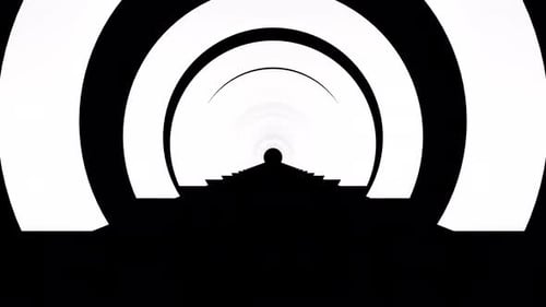 Infinite Geometric Arch Tunnel Loop Animation