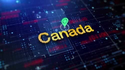 Pixelated Name Of The Country Canada