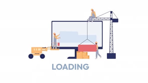 Animated Construction Site Loader