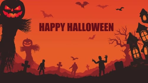 Happy Halloween Spooky Celebration Title Animation