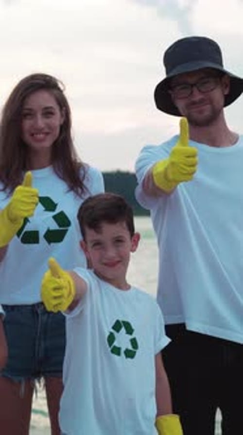 Volunteers Clean Beach Environment Together