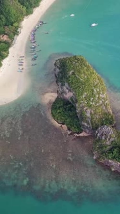 Luftaufnahme von Pranang Beach in Thailand