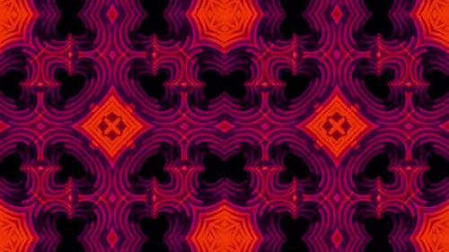Vibrant Abstract Kaleidoscope Pattern Motion Loop