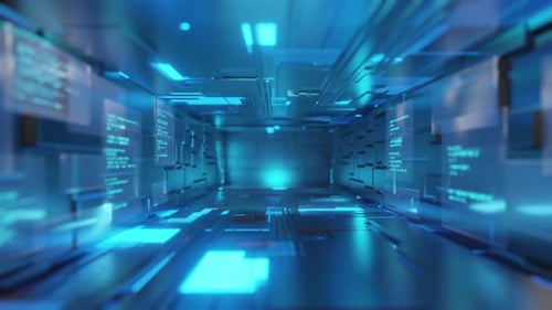 Abstract futuristic room technology background