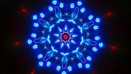 Dynamic colorful light show with kaleidoscope effect and vibrant hues