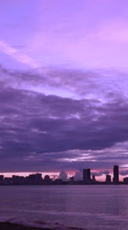 Timelapse Bright Evening Sky In