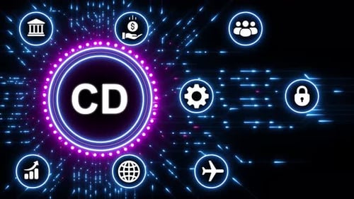 Futuristic Digital Network Revealing Central Content