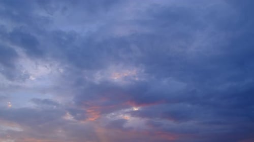 Clouds at Sunset in the Sky