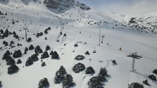 Ski Resort On Mountain Slope