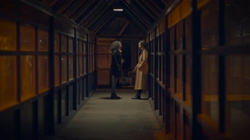 Two Young Women Talking in a Walkway