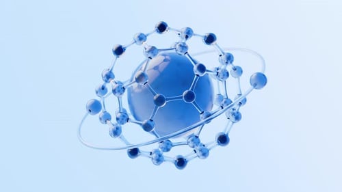 Molecule with glass material