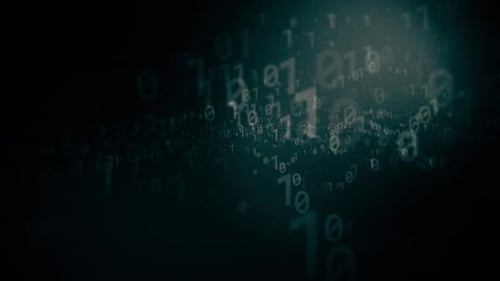 Abstract Binary Code Numbers Digital Tech Background Loop