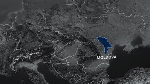 Digital Europe Map Country Highlight Animation