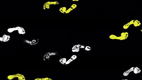 Gritty Human Footsteps Overlay
