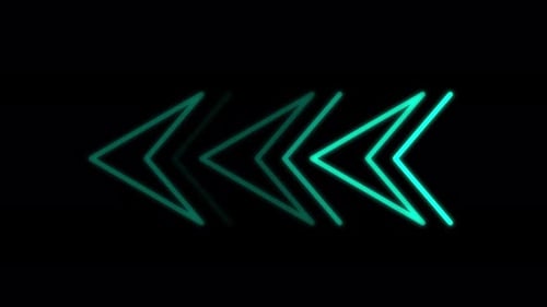 Glowing Neon Arrows Directional Motion Graphic