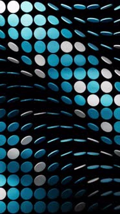 Blue And White Abstract Geometric Circle Pattern Presentation Background