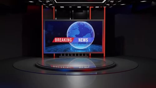 3D-Hintergrundschleife für virtuelle Nachrichtenstudios