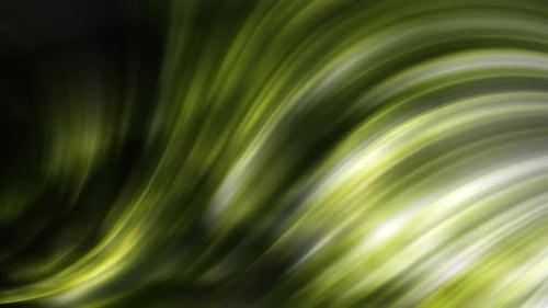 Abstract Flowing Green Energy Lines Motion Background