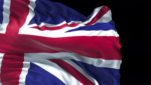 United Kingdom Flag Transition Alpha Channel 4K
