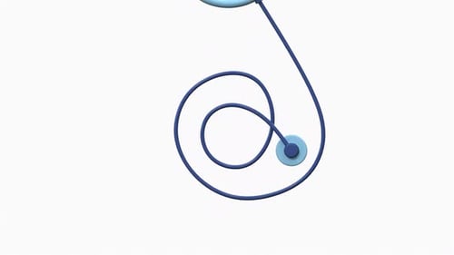 Animated Stethoscope Line Drawing Reveal