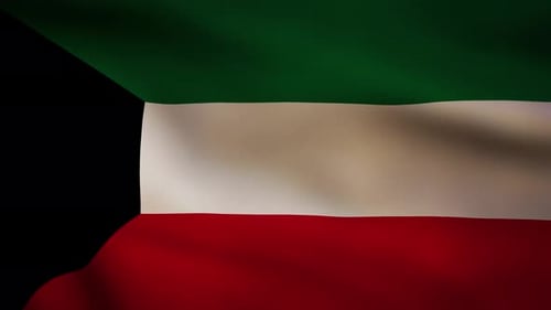 Kuwait waving flag