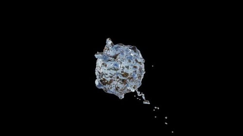 Drop of Water splashing in circle formation on transparent background