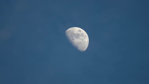 Extreme Close Up of the Moon in Sky