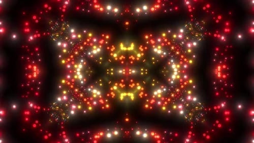 Abstract Glowing Particles Kaleidoscope Loop