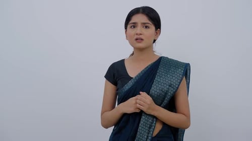 Startled Woman Looking Scared and Surprised