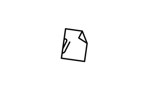Minimalist Document and Paperclip Line Art Icon Animation
