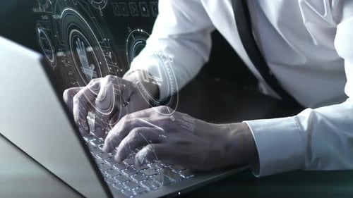 Futuristic Holographic HUD UI Digital Technology Display
