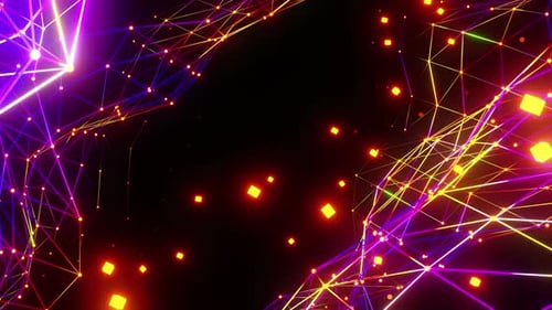 Dynamic Futuristic Network Plexus Background Loop