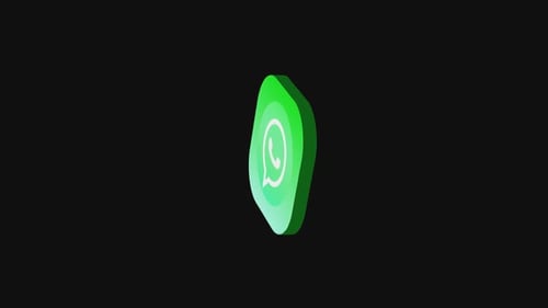 3D WhatsApp Logo Seamless Loop Animation