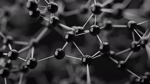 3D animation of the geometric shape of a lattice in space.