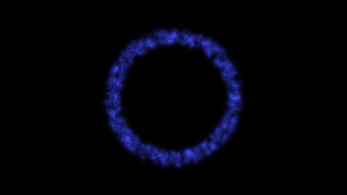 Abstract Blue Circles Flickering Tunnel Animation Background