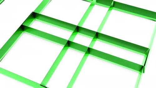 A light background with a separating green grid in abstraction