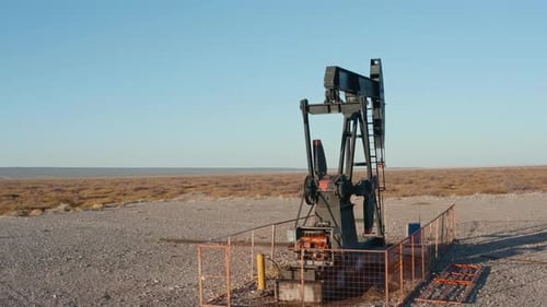 Pumpjack at an Oil Well in Argentina