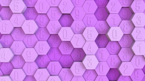 Zufallszahl Sechseckig Hellviolett
