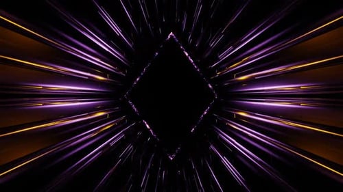 Purple With Orange Rhombus Tunnel Background Vj Loop In HD