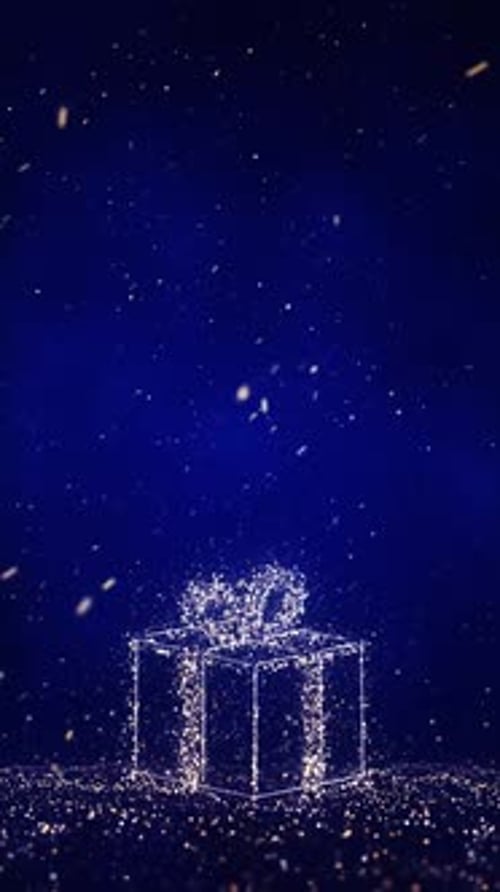 Sparkling Particles Gift Box Reveal for Holiday Celebrations