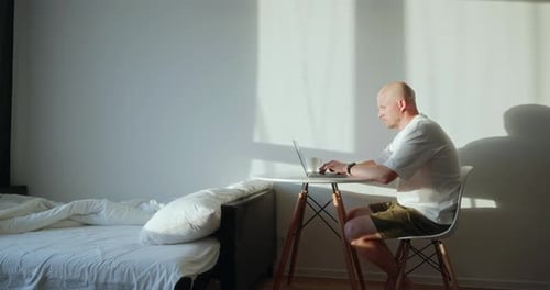 The Man Worked All Night Until Dawn Drank Coffee and Never Went to Bed