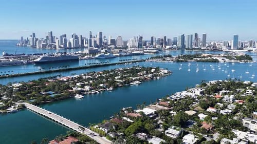 Miami Skyline At Miami In Florida United States.