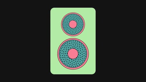 Animated Speaker Icon with Flat Design Style