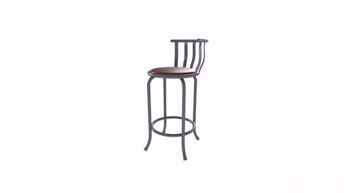 Stool rotating in loop on white background