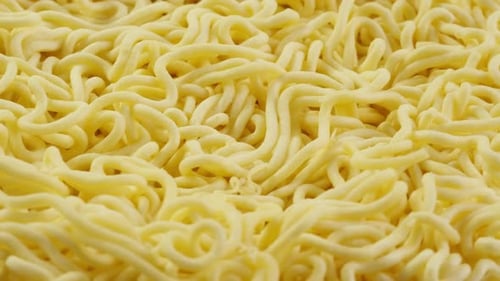 Close Up of Yellow Noodles